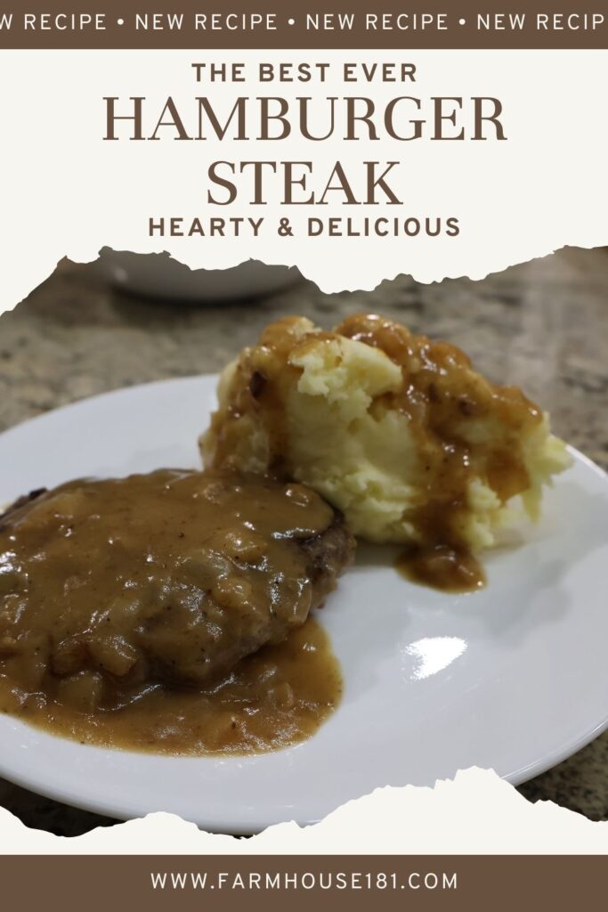 hamburger steak graphic for pinterest