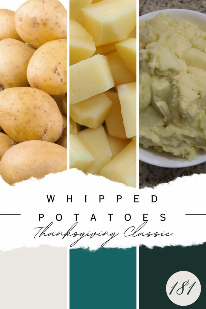 whipped potatoes graphic for pinterest