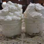 regular sugar cream next to brown sugar homemade whipped cream