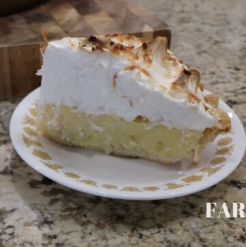 slice of coconut pie recipe southern favorite on plate