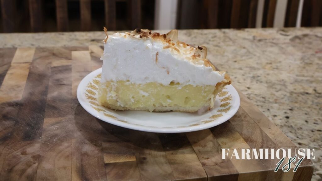perfect slice of coconut pie
