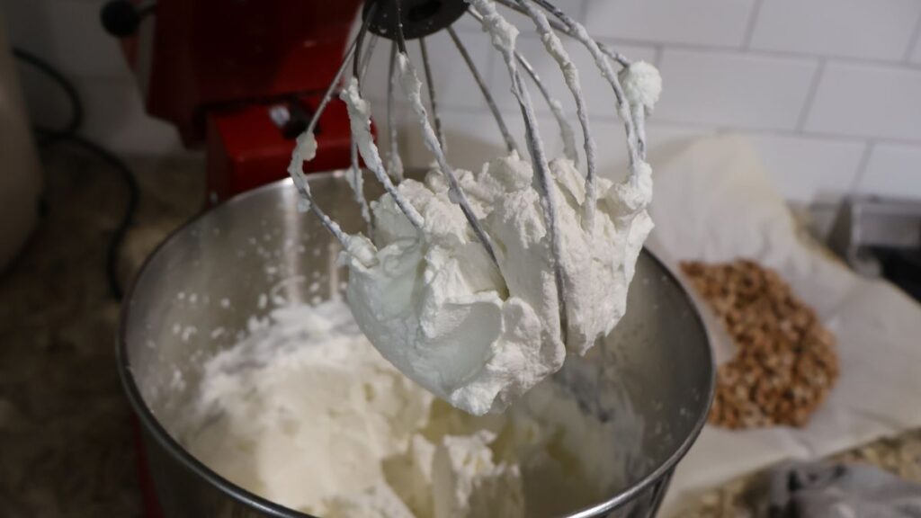 brown sugar cream on beater