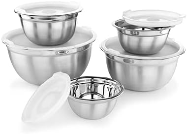 stainless steel mixing bowls with lids
