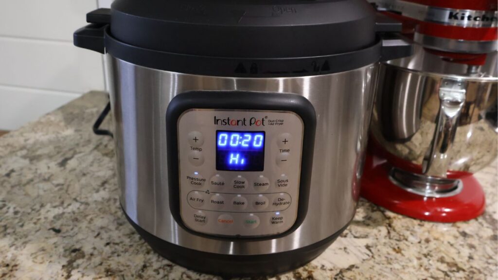 pressure cooker set on high for 20 minutes