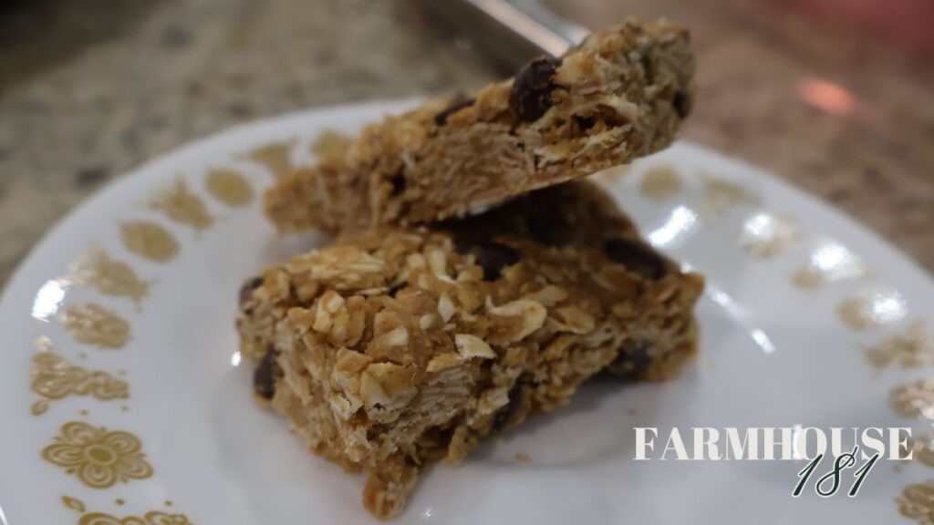 granola bars on plate