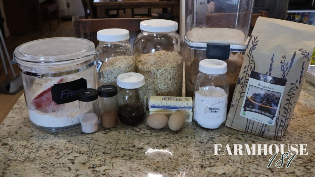 ingredients for quaker oats oatmeal cookie recipe