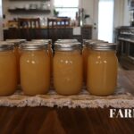 chicken broth straight out of canner with rings still on