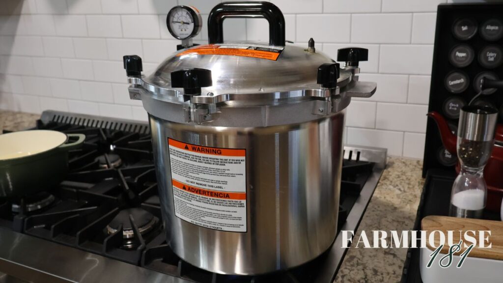 picture of loaded all American 921 pressure canner