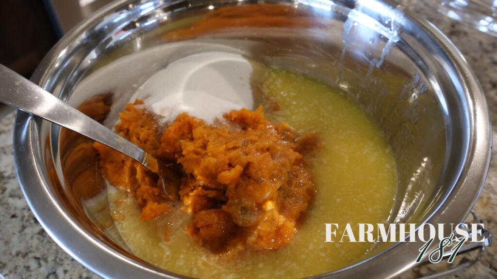 base layer ingredients in mixing bowl