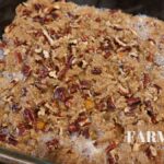 baked sweet potato casserole with pecan topping