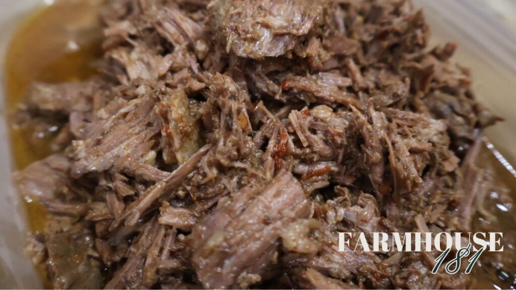 close up of beef barbacoa in bowl