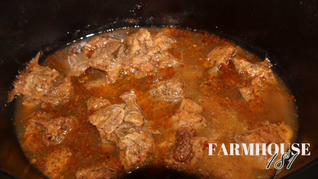 crock pot barbacoa before shredding