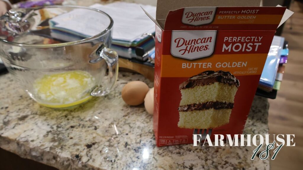 ingredients for yellow cake mix cookie bars