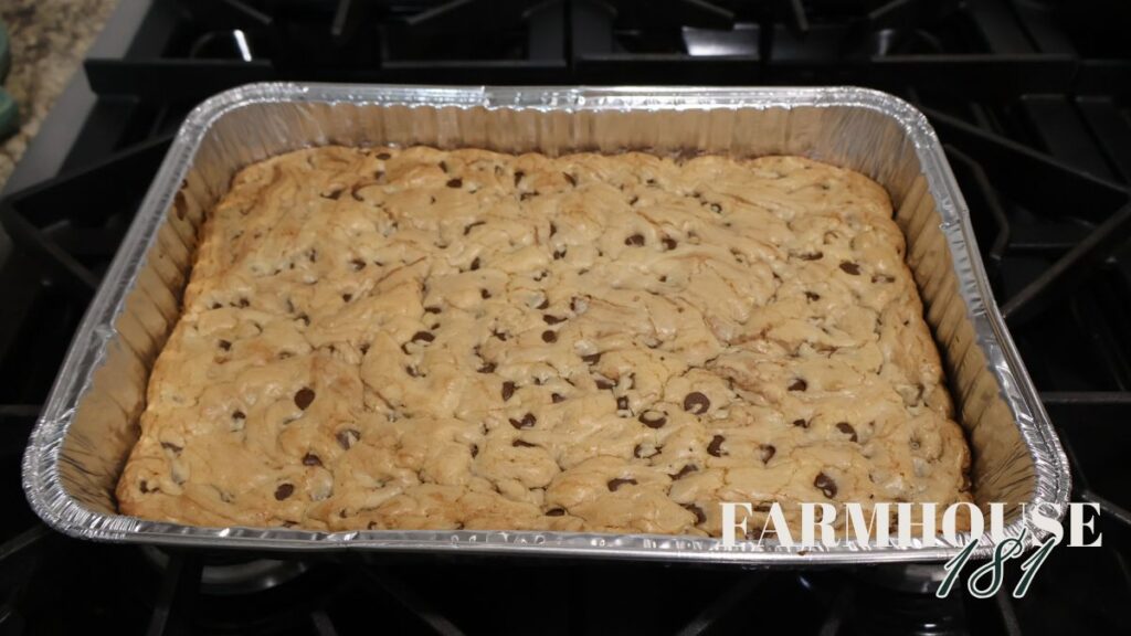 yellow cake mix cookie bar recipe baked in pan