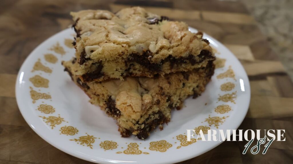 cookie bars on plate