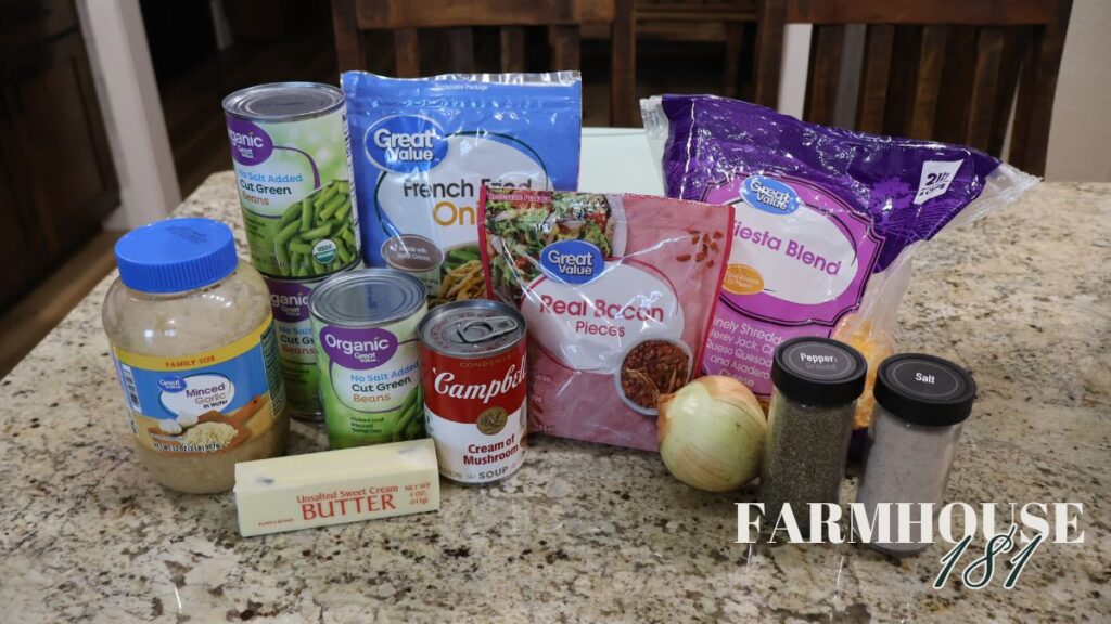 ingredients for green bean casserole